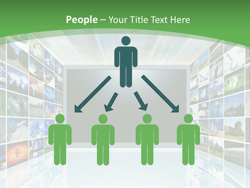 A Room Filled With Lots Of Different Pictures PowerPoint Template