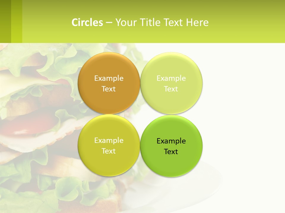 A Big Sandwich With Lettuce And Tomatoes On It PowerPoint Template