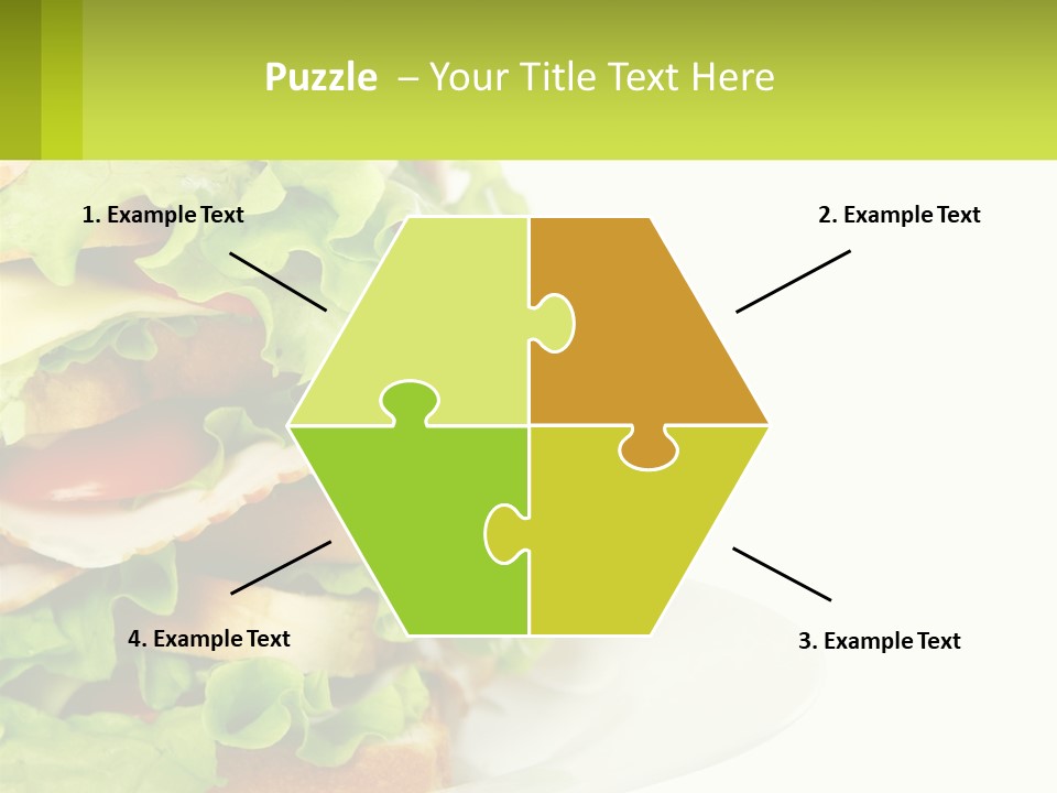 A Big Sandwich With Lettuce And Tomatoes On It PowerPoint Template