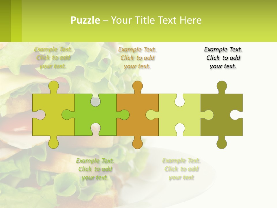 A Big Sandwich With Lettuce And Tomatoes On It PowerPoint Template