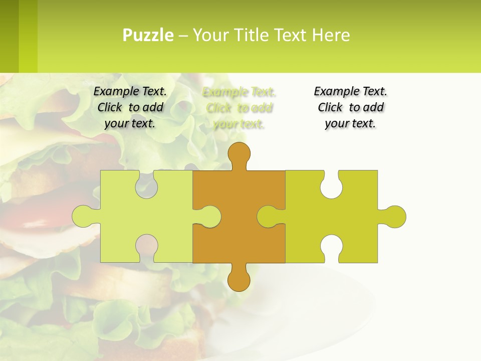 A Big Sandwich With Lettuce And Tomatoes On It PowerPoint Template