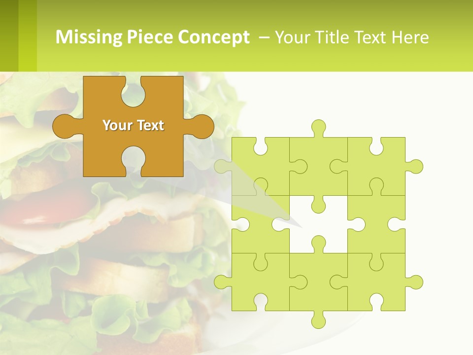 A Big Sandwich With Lettuce And Tomatoes On It PowerPoint Template