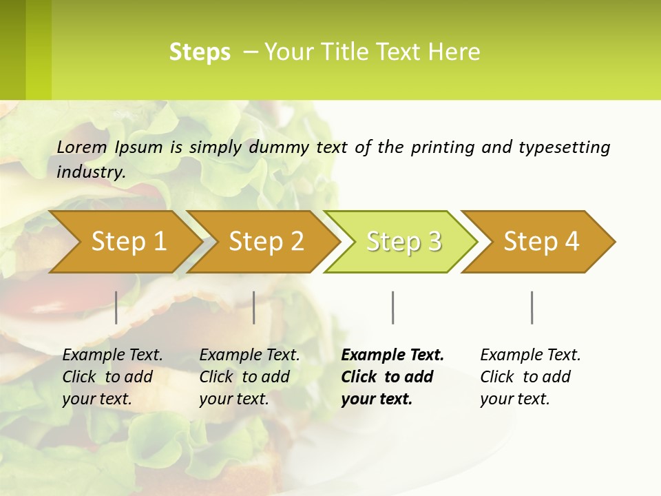 A Big Sandwich With Lettuce And Tomatoes On It PowerPoint Template