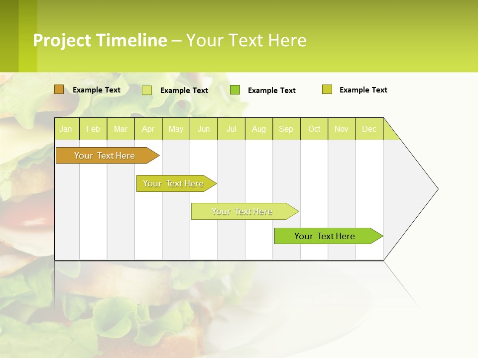 A Big Sandwich With Lettuce And Tomatoes On It PowerPoint Template
