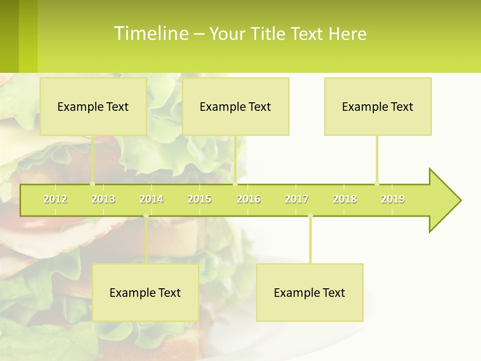 A Big Sandwich With Lettuce And Tomatoes On It PowerPoint Template