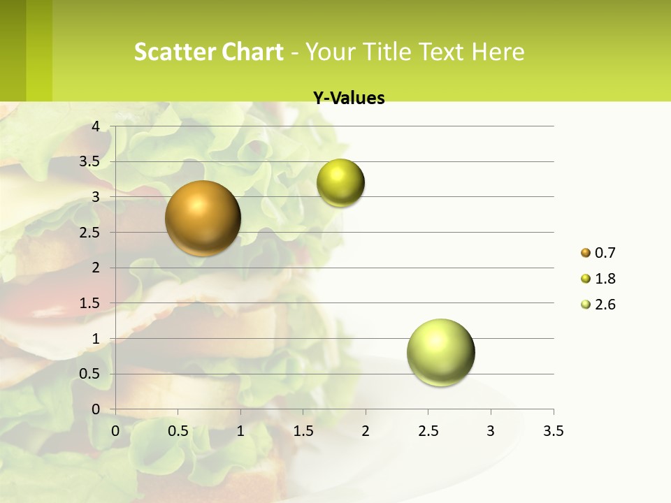 A Big Sandwich With Lettuce And Tomatoes On It PowerPoint Template