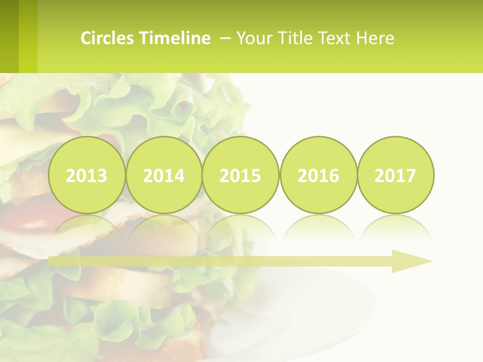 A Big Sandwich With Lettuce And Tomatoes On It PowerPoint Template