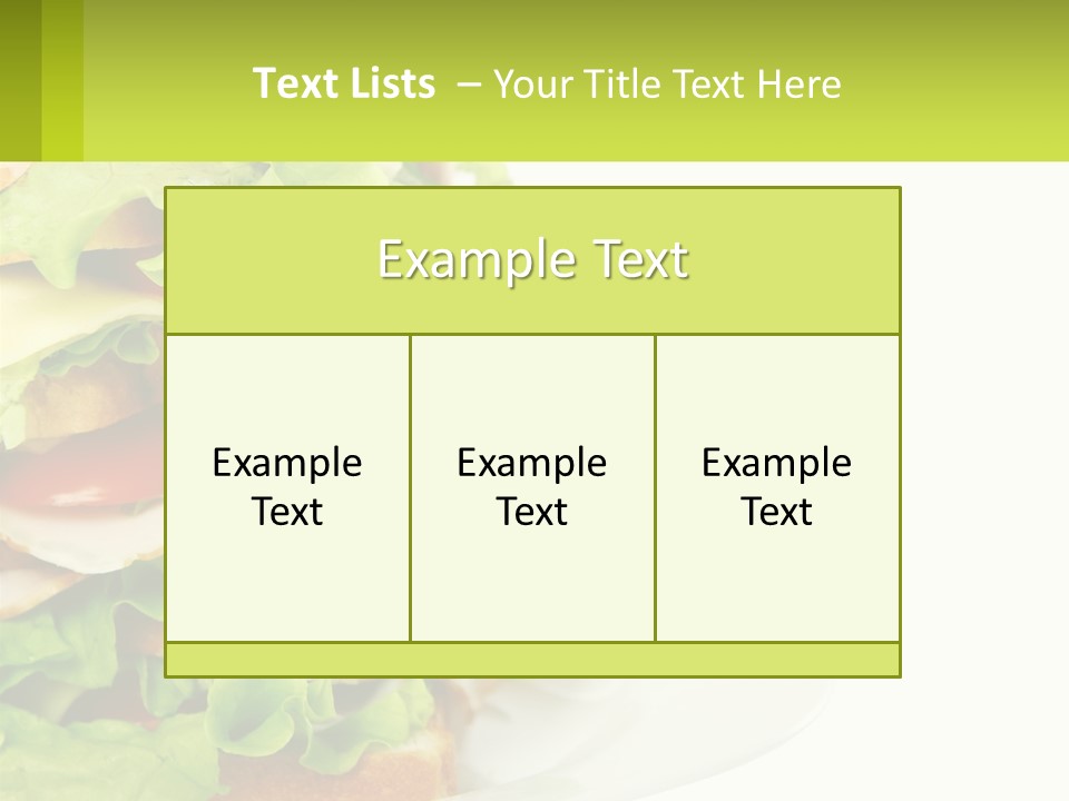 A Big Sandwich With Lettuce And Tomatoes On It PowerPoint Template