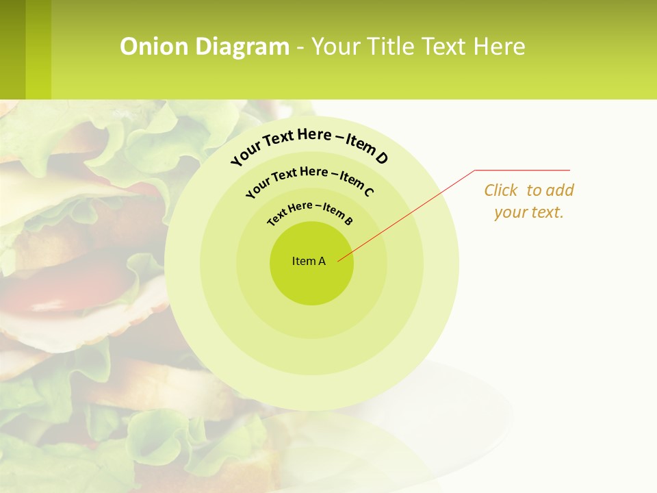 A Big Sandwich With Lettuce And Tomatoes On It PowerPoint Template