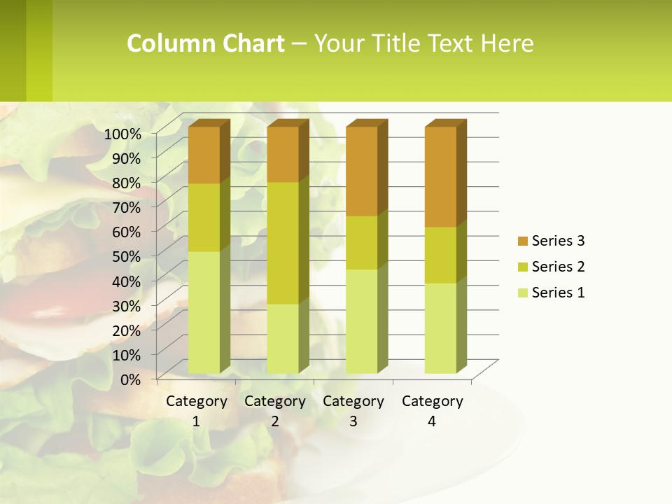 A Big Sandwich With Lettuce And Tomatoes On It PowerPoint Template