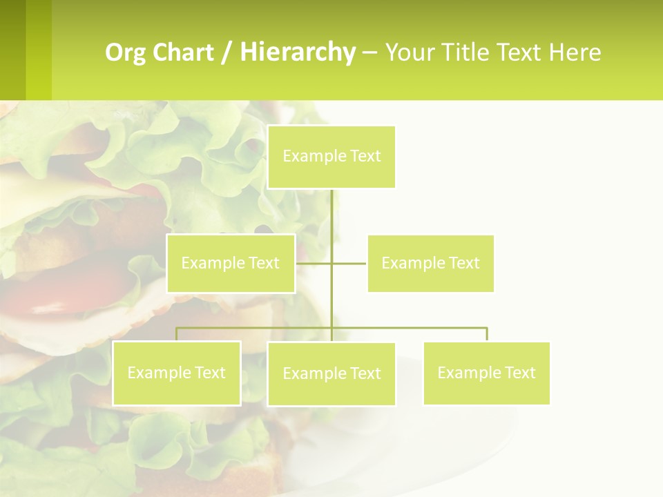 A Big Sandwich With Lettuce And Tomatoes On It PowerPoint Template