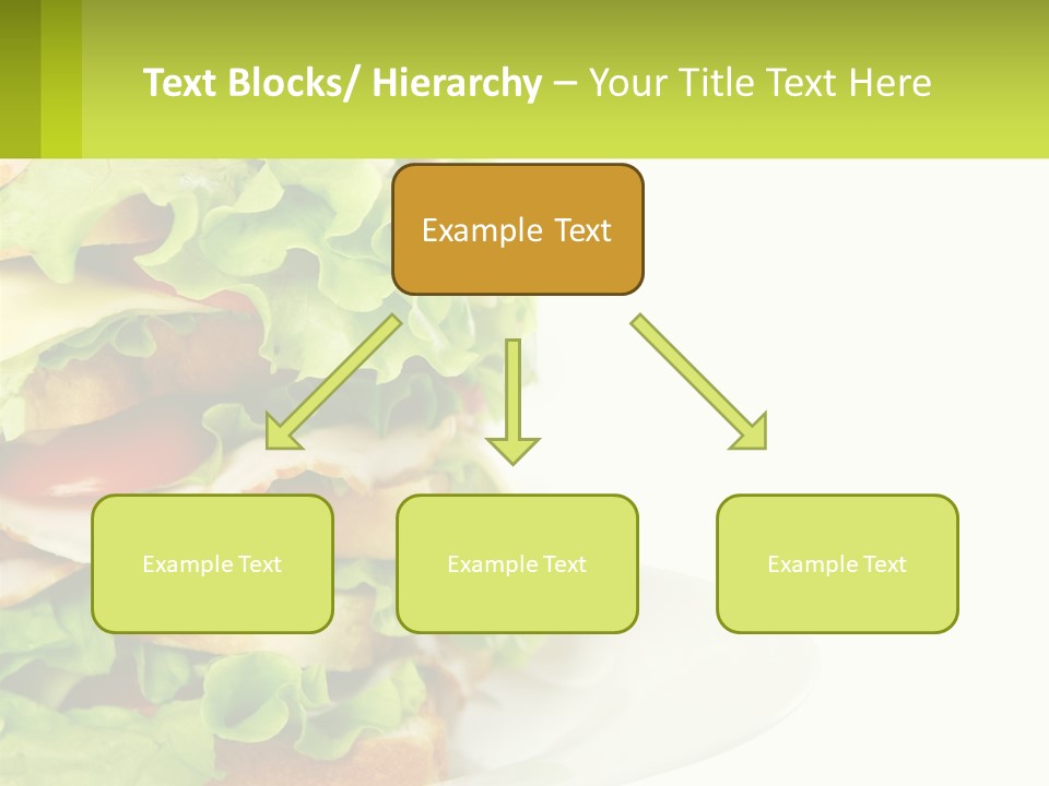 A Big Sandwich With Lettuce And Tomatoes On It PowerPoint Template