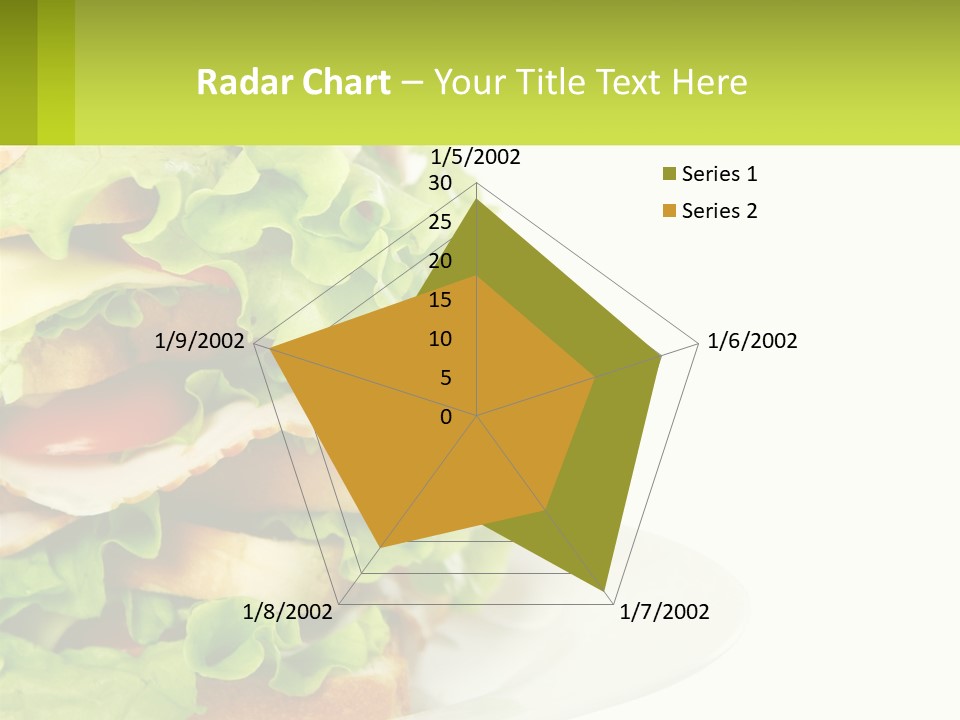 A Big Sandwich With Lettuce And Tomatoes On It PowerPoint Template