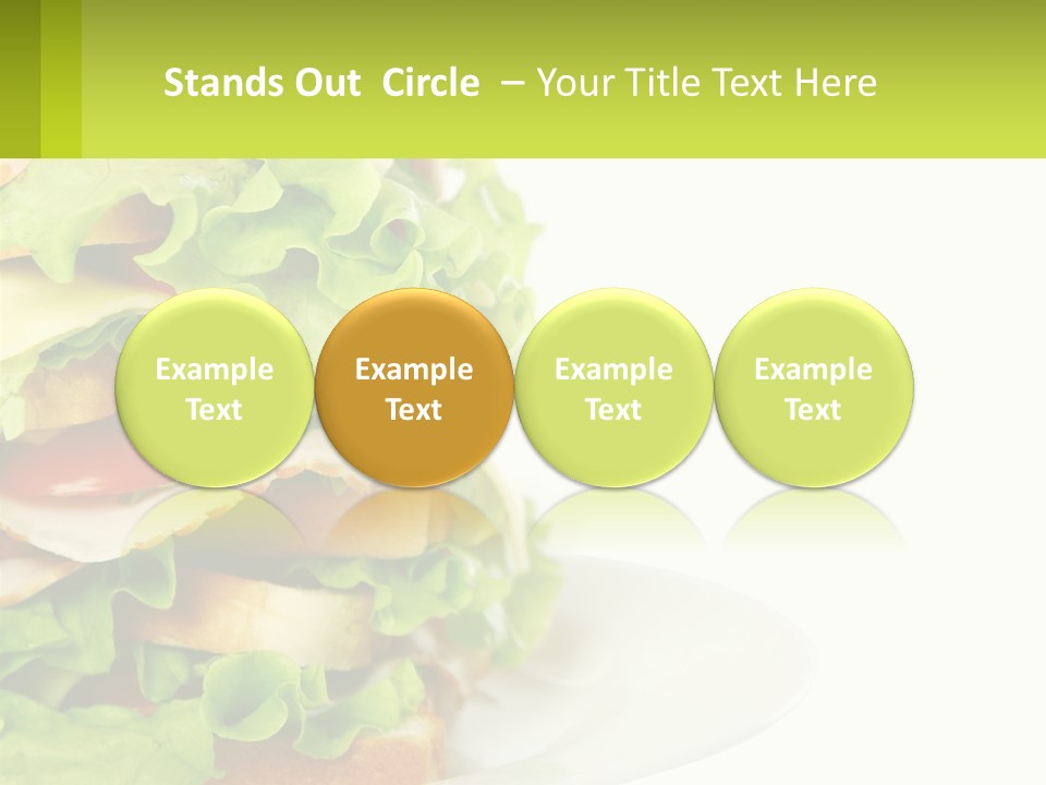 A Big Sandwich With Lettuce And Tomatoes On It PowerPoint Template