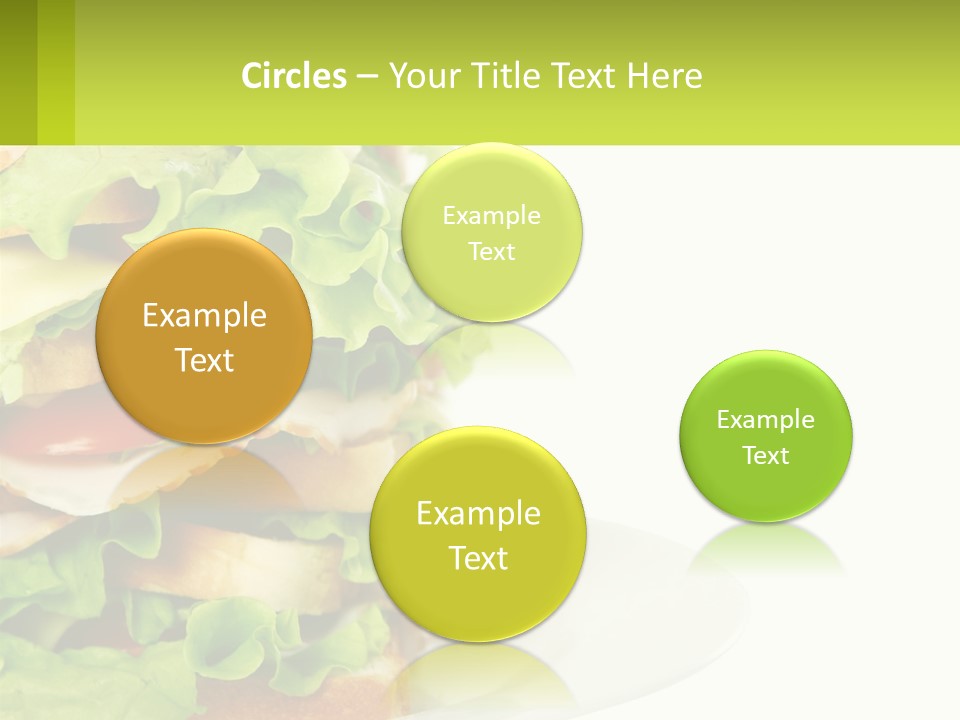A Big Sandwich With Lettuce And Tomatoes On It PowerPoint Template