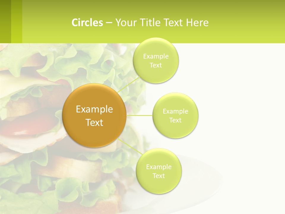 A Big Sandwich With Lettuce And Tomatoes On It PowerPoint Template
