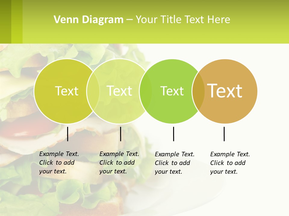 A Big Sandwich With Lettuce And Tomatoes On It PowerPoint Template