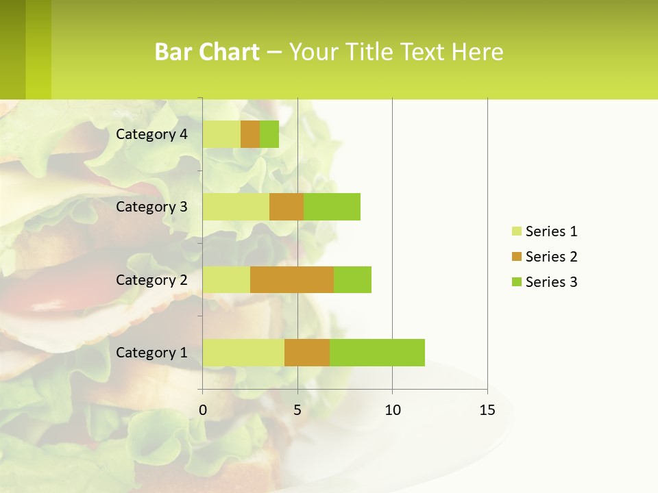 A Big Sandwich With Lettuce And Tomatoes On It PowerPoint Template