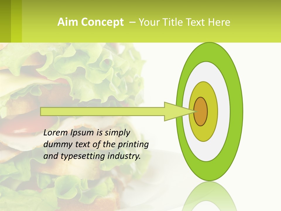 A Big Sandwich With Lettuce And Tomatoes On It PowerPoint Template
