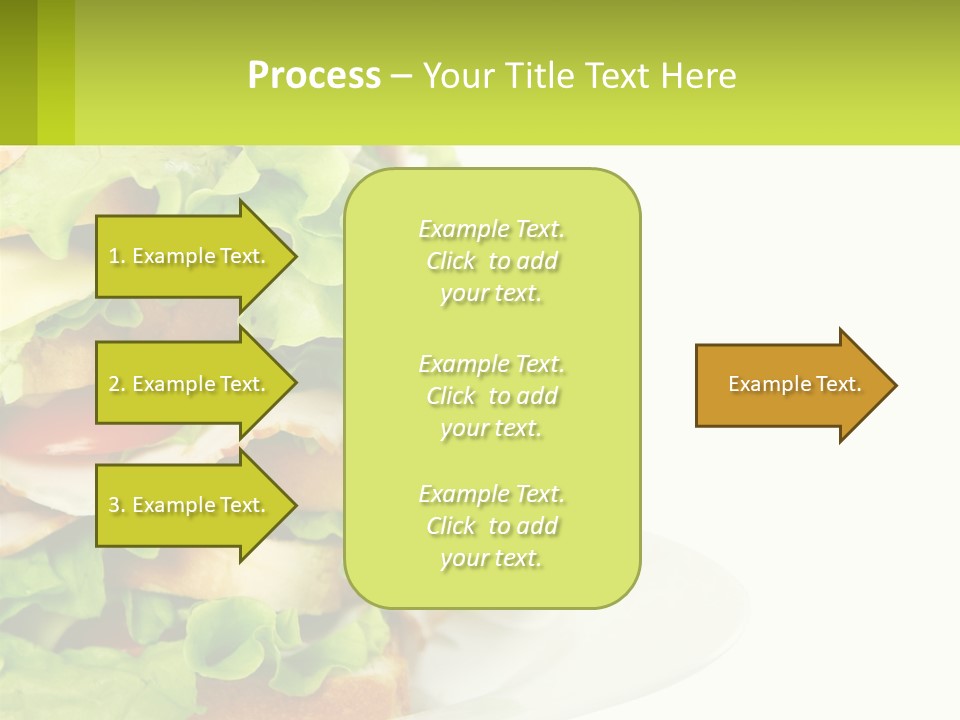 A Big Sandwich With Lettuce And Tomatoes On It PowerPoint Template