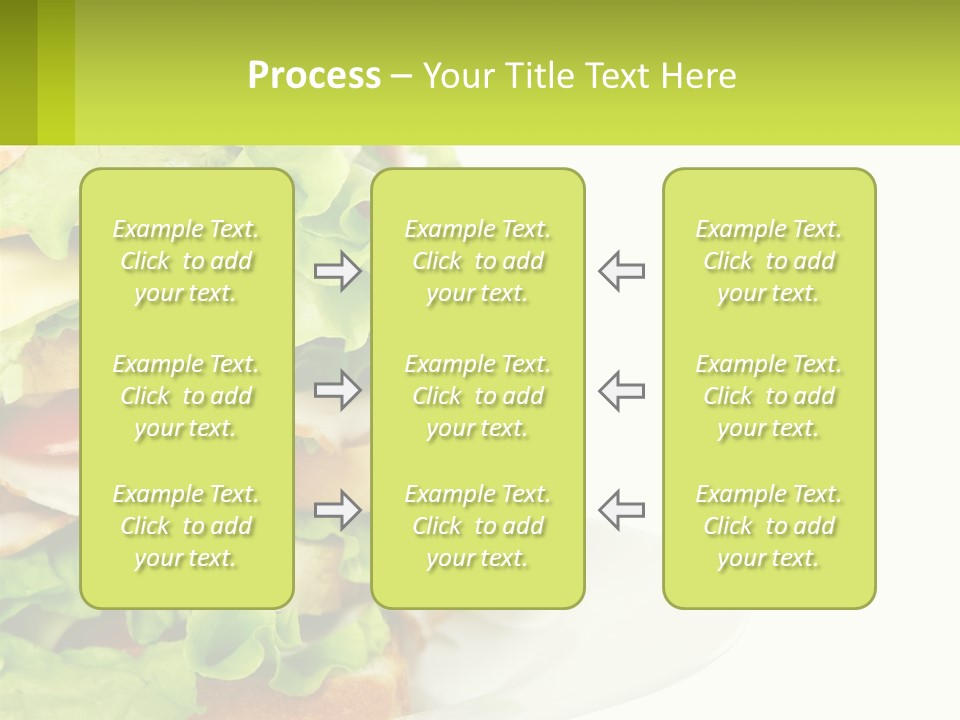 A Big Sandwich With Lettuce And Tomatoes On It PowerPoint Template