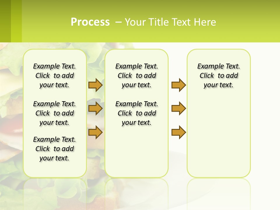 A Big Sandwich With Lettuce And Tomatoes On It PowerPoint Template
