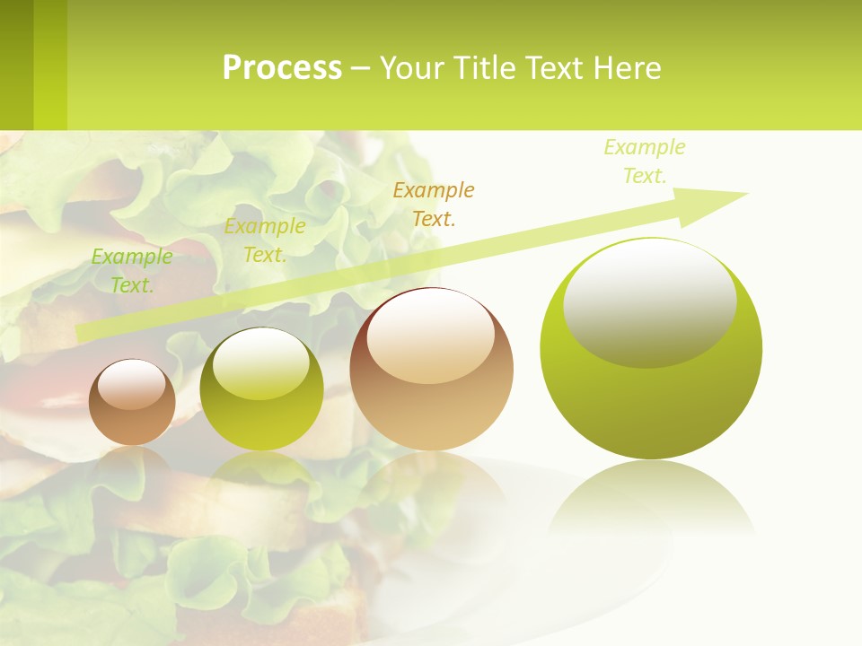 A Big Sandwich With Lettuce And Tomatoes On It PowerPoint Template