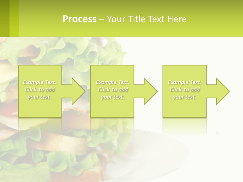 A Big Sandwich With Lettuce And Tomatoes On It PowerPoint Template
