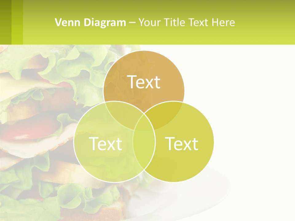 A Big Sandwich With Lettuce And Tomatoes On It PowerPoint Template