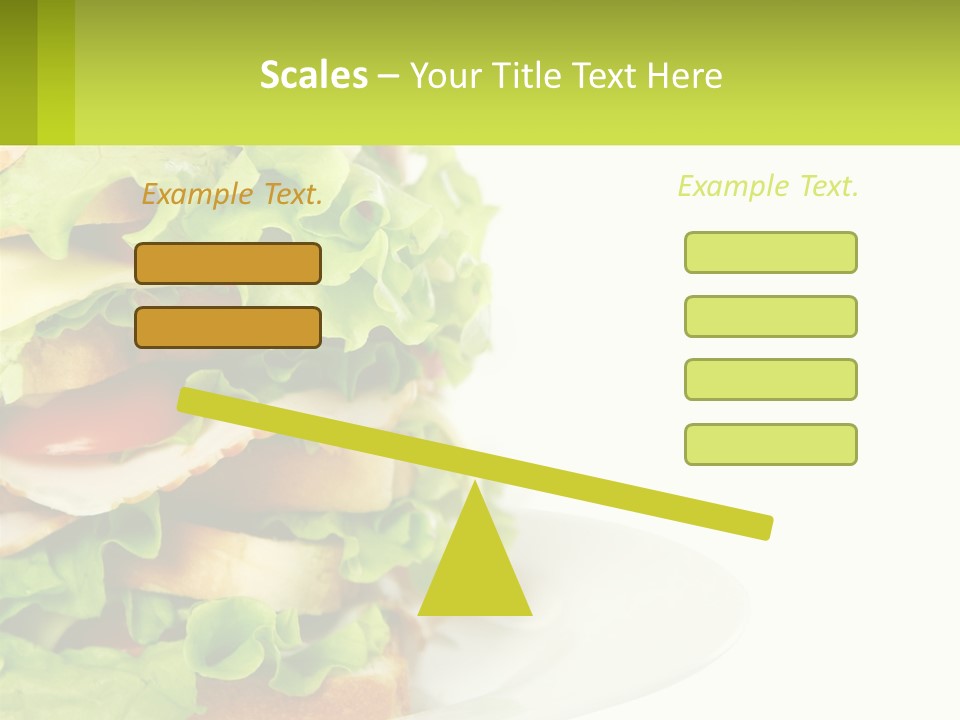 A Big Sandwich With Lettuce And Tomatoes On It PowerPoint Template