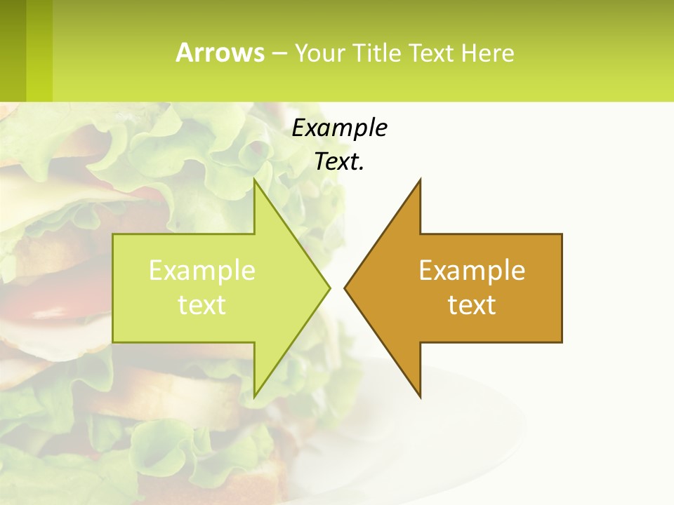 A Big Sandwich With Lettuce And Tomatoes On It PowerPoint Template