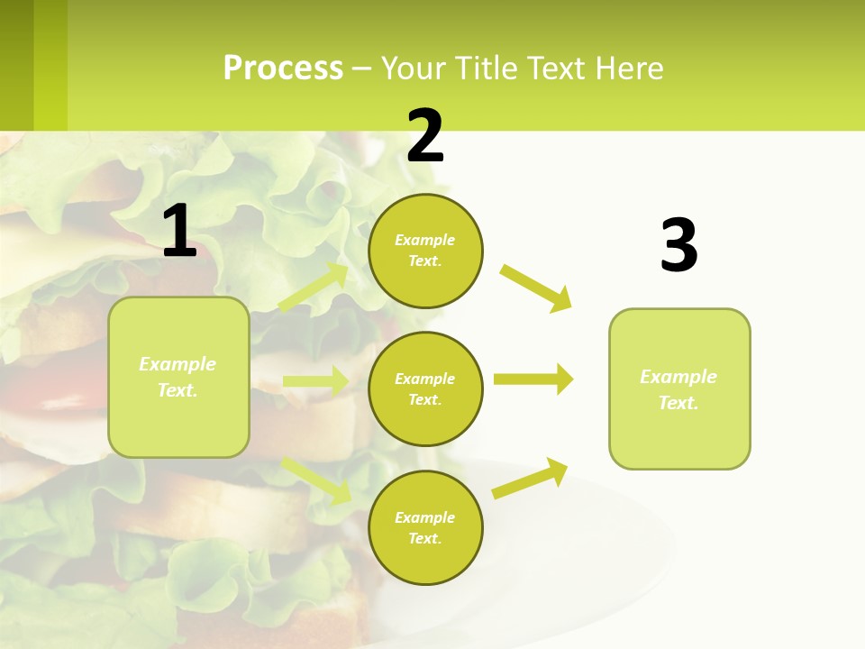 A Big Sandwich With Lettuce And Tomatoes On It PowerPoint Template