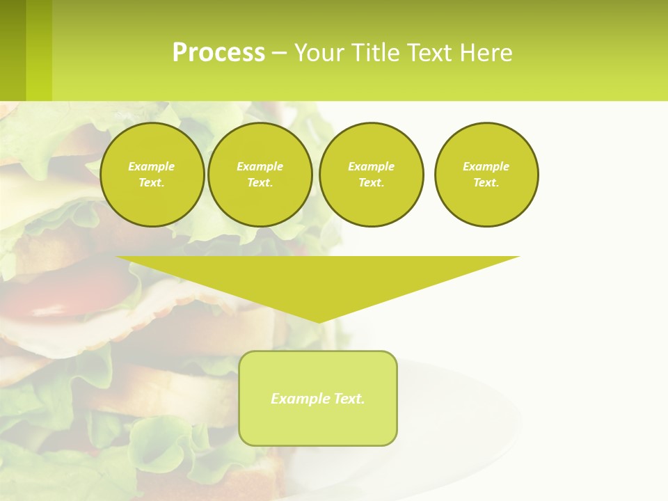 A Big Sandwich With Lettuce And Tomatoes On It PowerPoint Template