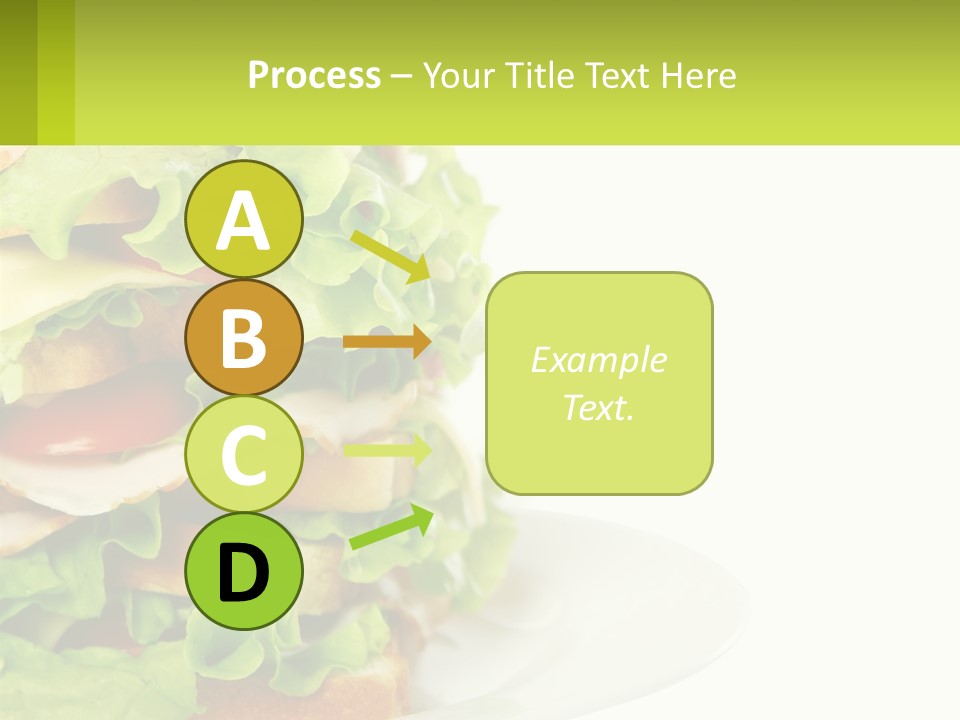 A Big Sandwich With Lettuce And Tomatoes On It PowerPoint Template