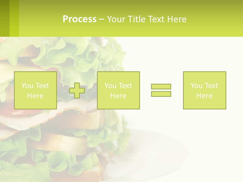 A Big Sandwich With Lettuce And Tomatoes On It PowerPoint Template