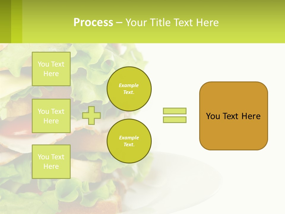 A Big Sandwich With Lettuce And Tomatoes On It PowerPoint Template