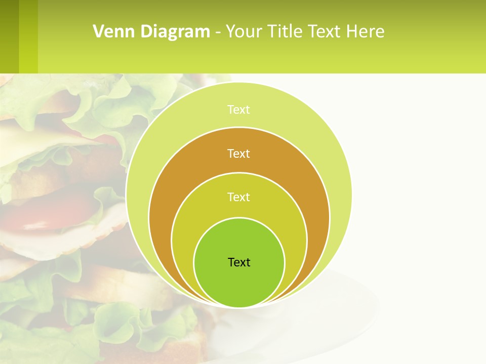 A Big Sandwich With Lettuce And Tomatoes On It PowerPoint Template