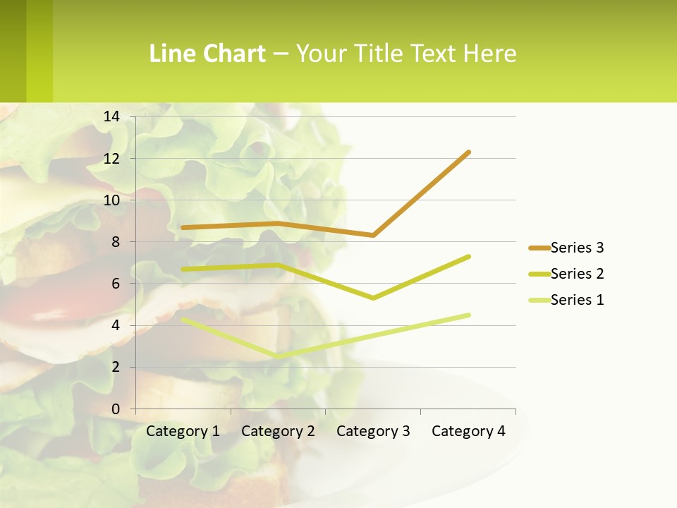 A Big Sandwich With Lettuce And Tomatoes On It PowerPoint Template