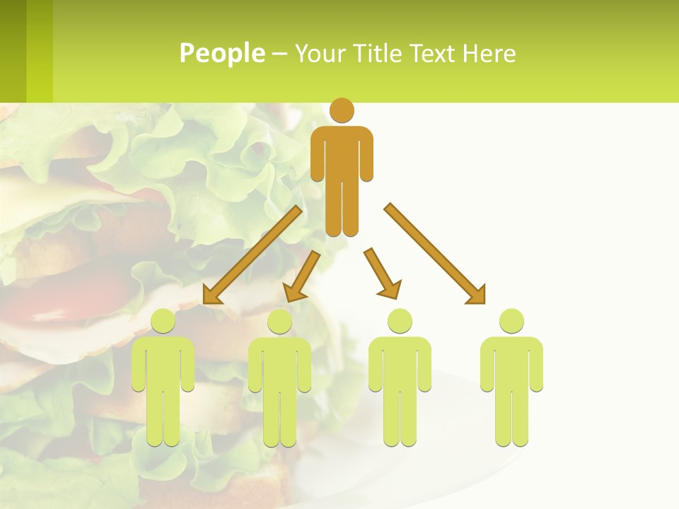 A Big Sandwich With Lettuce And Tomatoes On It PowerPoint Template