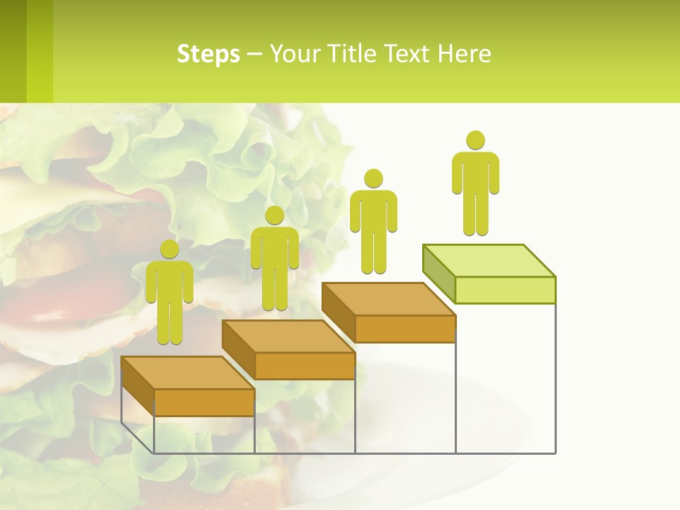 A Big Sandwich With Lettuce And Tomatoes On It PowerPoint Template