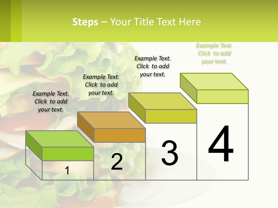 A Big Sandwich With Lettuce And Tomatoes On It PowerPoint Template