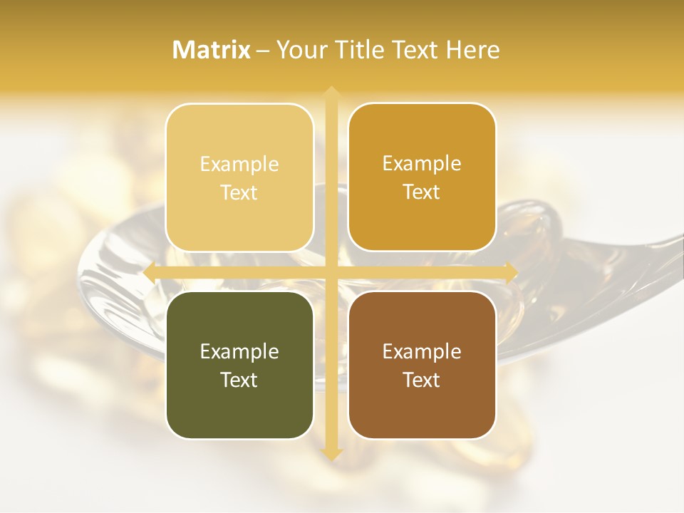 A Spoon Full Of Vitamin Pills On A White Surface PowerPoint Template