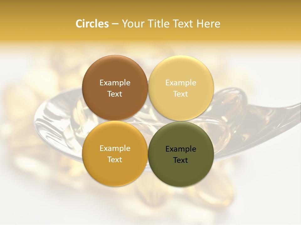 A Spoon Full Of Vitamin Pills On A White Surface PowerPoint Template