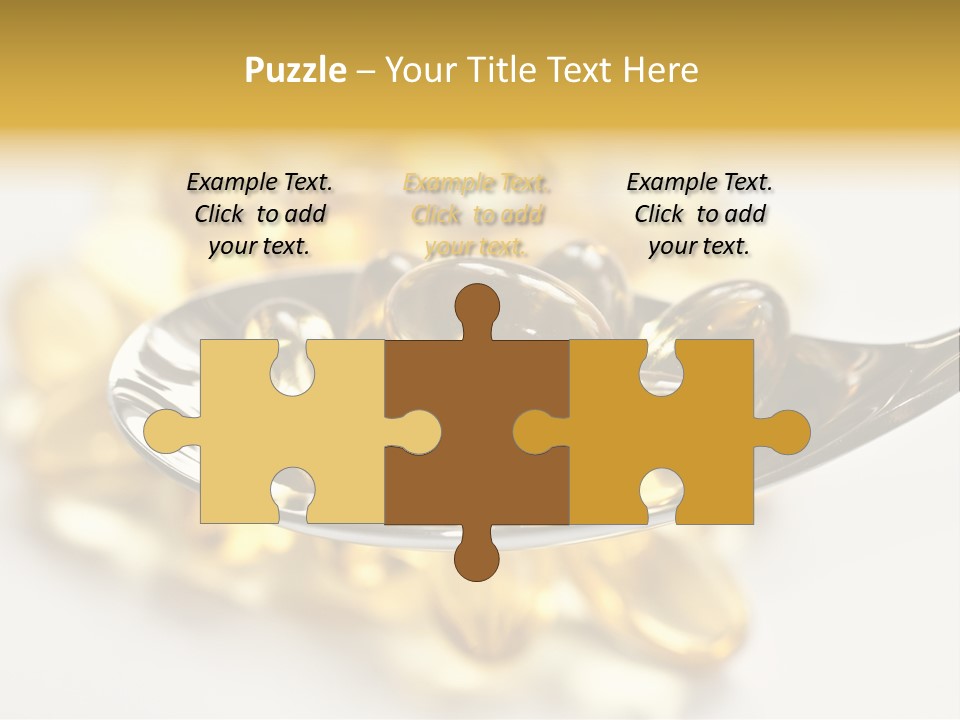 A Spoon Full Of Vitamin Pills On A White Surface PowerPoint Template