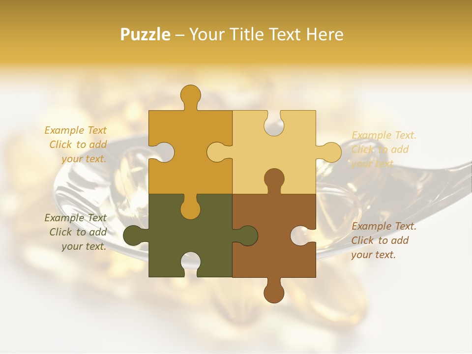 A Spoon Full Of Vitamin Pills On A White Surface PowerPoint Template