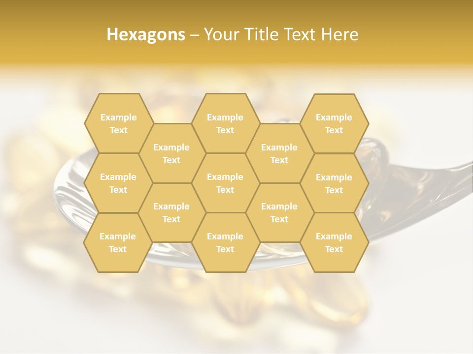 A Spoon Full Of Vitamin Pills On A White Surface PowerPoint Template