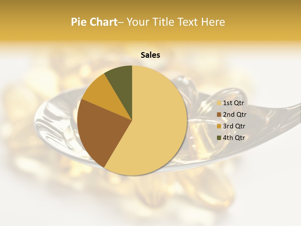 A Spoon Full Of Vitamin Pills On A White Surface PowerPoint Template