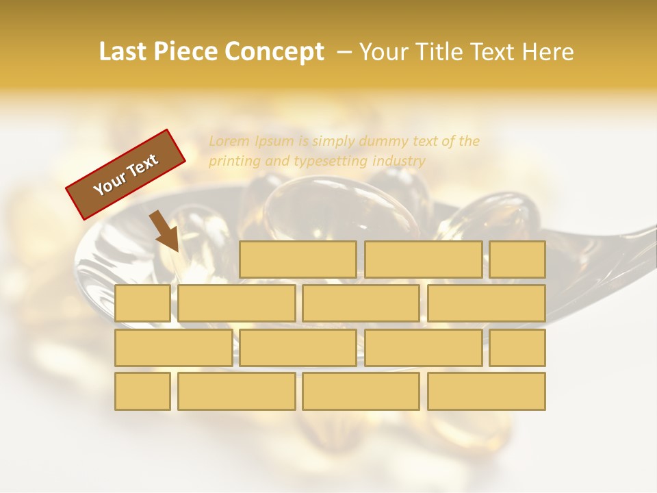 A Spoon Full Of Vitamin Pills On A White Surface PowerPoint Template