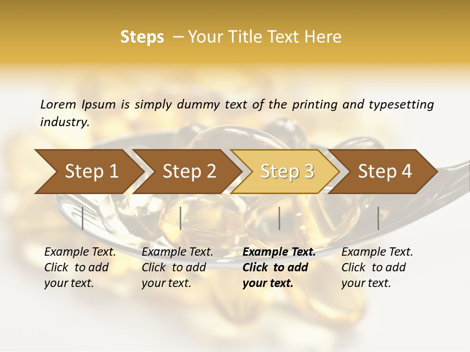A Spoon Full Of Vitamin Pills On A White Surface PowerPoint Template