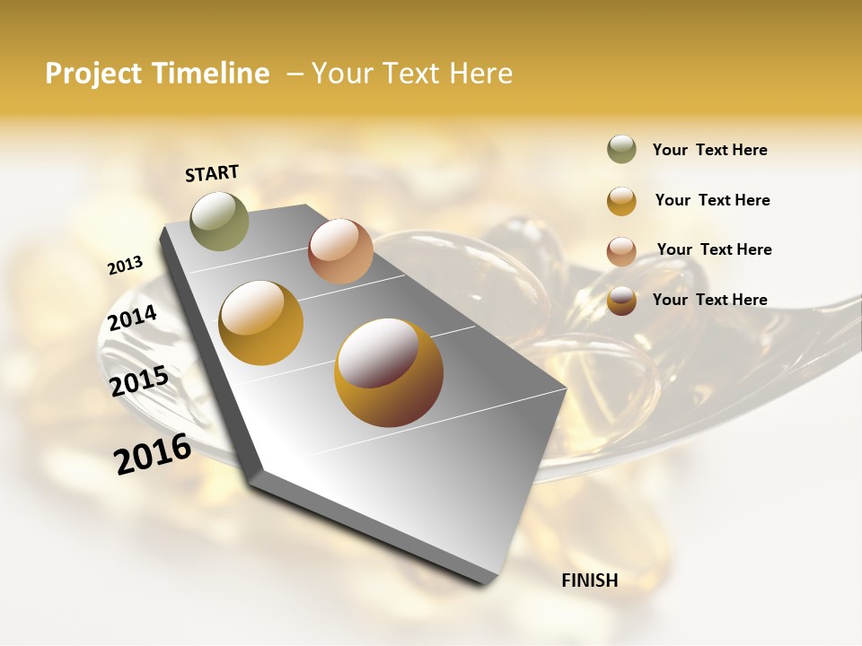 A Spoon Full Of Vitamin Pills On A White Surface PowerPoint Template